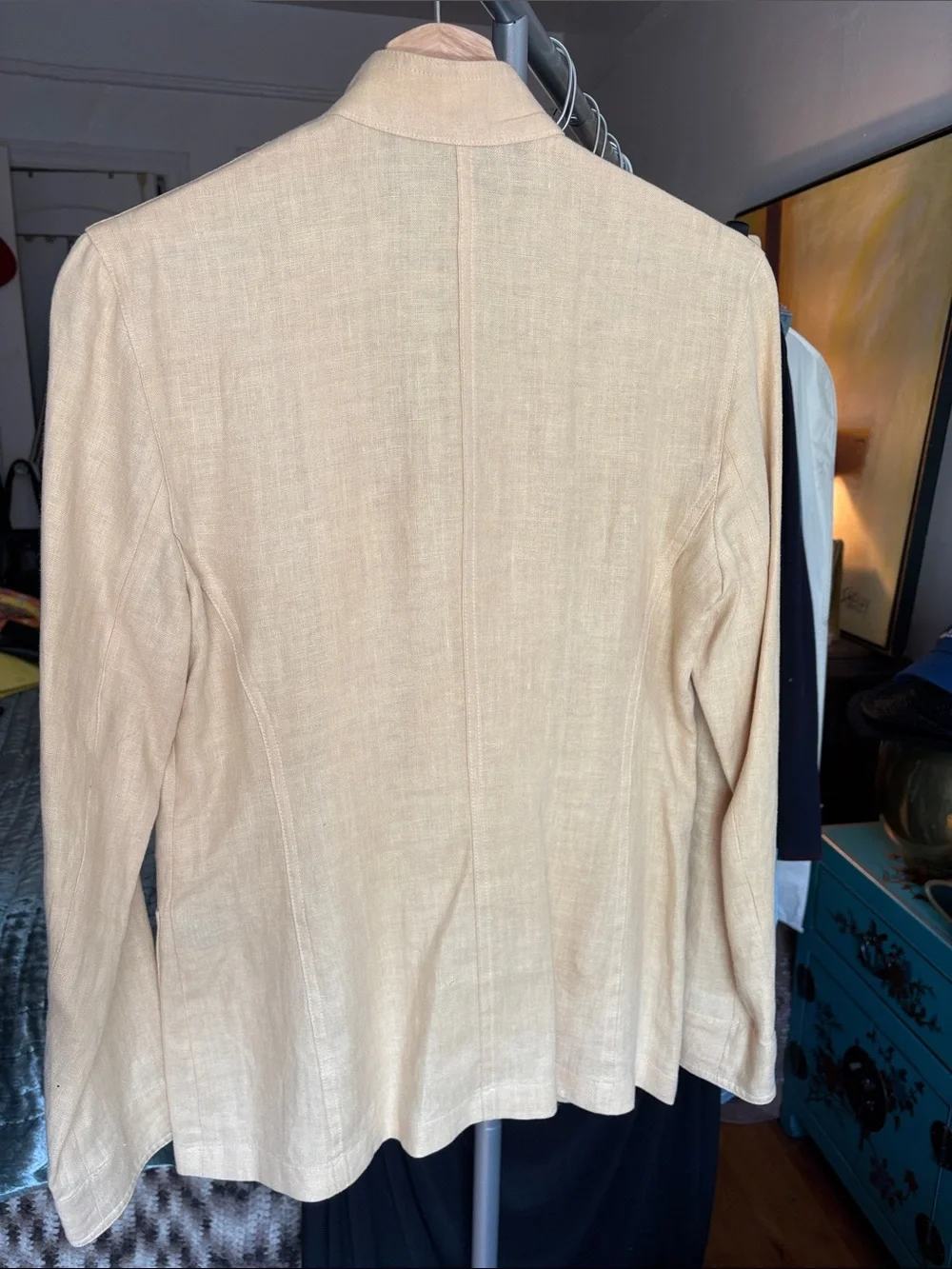 Ralph Lauren Sport Light Cream Linen Stand-Collar Jacket/Size 4